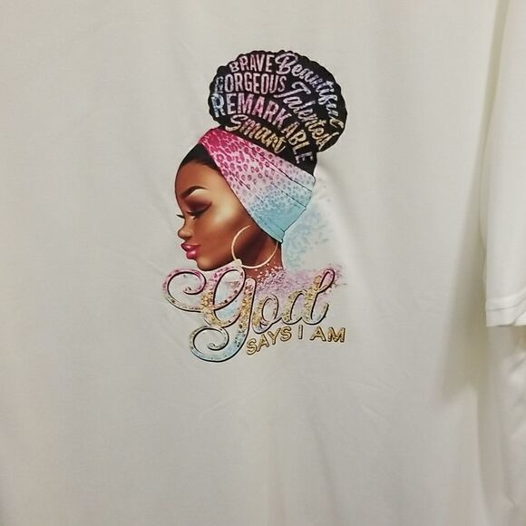 God Says I Am Women's Shirt sz 2XL - Picture 2 of 6